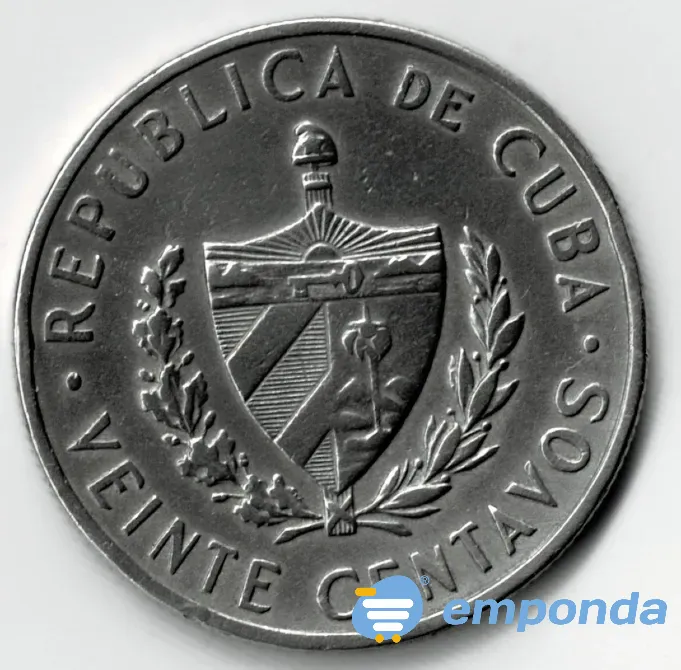 Moneda de cuba 20 centavos 1962 excelente pieza Villa Crespo - imagen 1