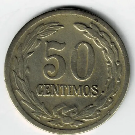 Moneda de paraguay 50 céntimos 1944 xf +++ Villa Crespo