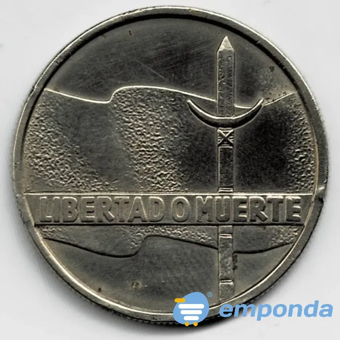 Moneda de uruguay 5 pesos 1975 vf +++++ Villa Crespo - imagen 1