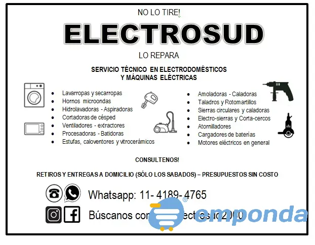Electrosud Servicio Tecnico Maquinas Electricas Lanús - imagen 1