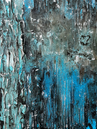 Pintura Abstracta Única - “Profundidades del Silencio” General San Martín