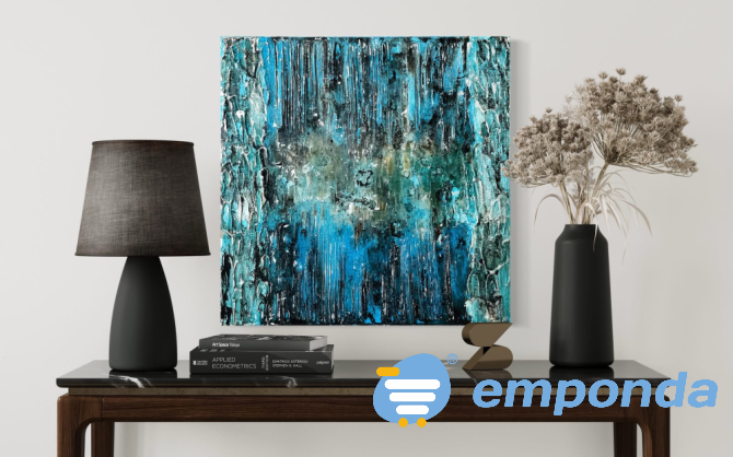Pintura Abstracta Única - “Profundidades del Silencio” General San Martín - imagen 1