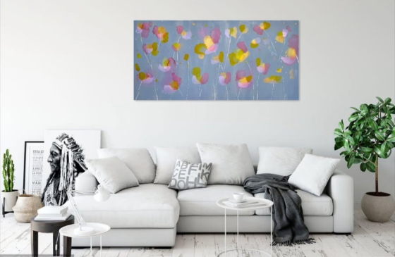 Pintura abstracta única - “jardín Eterno” General San Martín