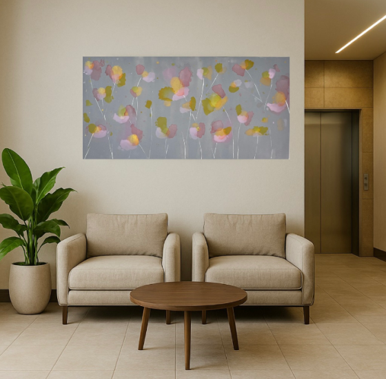 Pintura abstracta única - “jardín Eterno” General San Martín