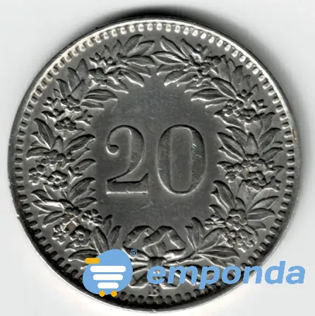Moneda de Suiza 20 Rappen 1943 Muy Buena +++++ Villa Crespo - imagen 2