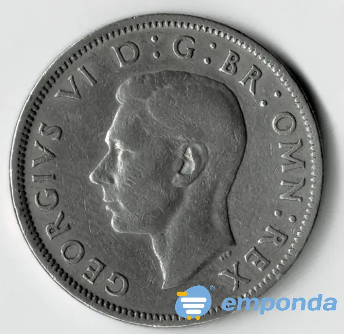 Moneda de Inglaterra 2 Shillings 1948 Pieza Recomendable Villa Crespo - imagen 2