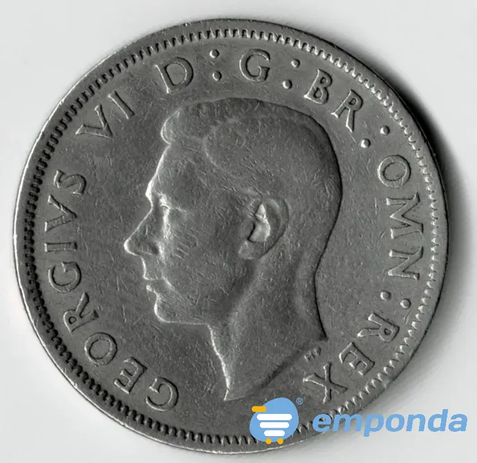 Moneda de Inglaterra 2 Shillings 1948 Pieza Recomendable Villa Crespo - imagen 2