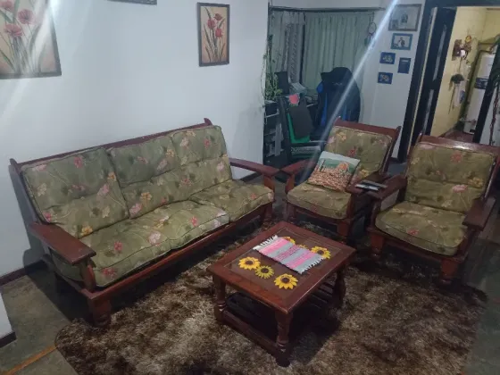 Juego de sillones algarrobo Flores