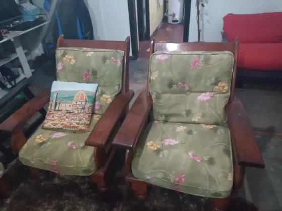 Juego de sillones algarrobo Flores