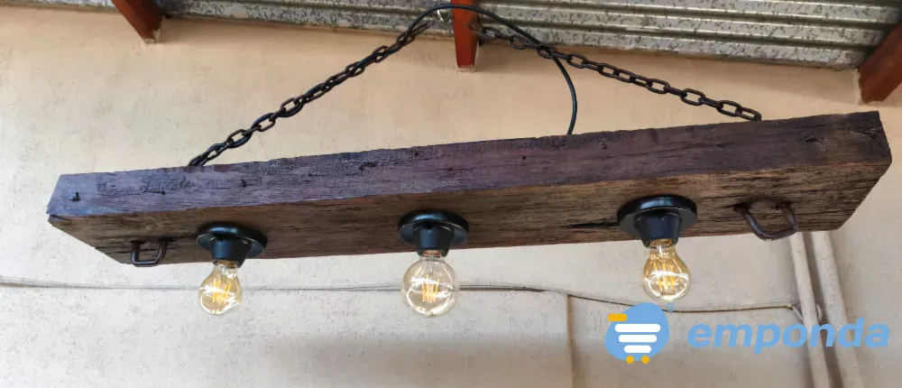 Lampara colgante industrial rustica Malvinas Argentinas - imagen 4