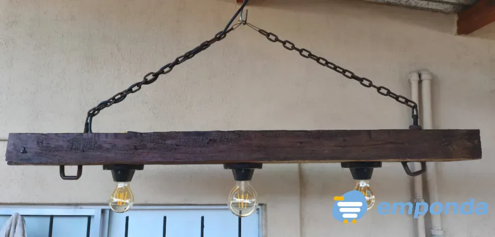 Lampara colgante industrial rustica Malvinas Argentinas - imagen 3