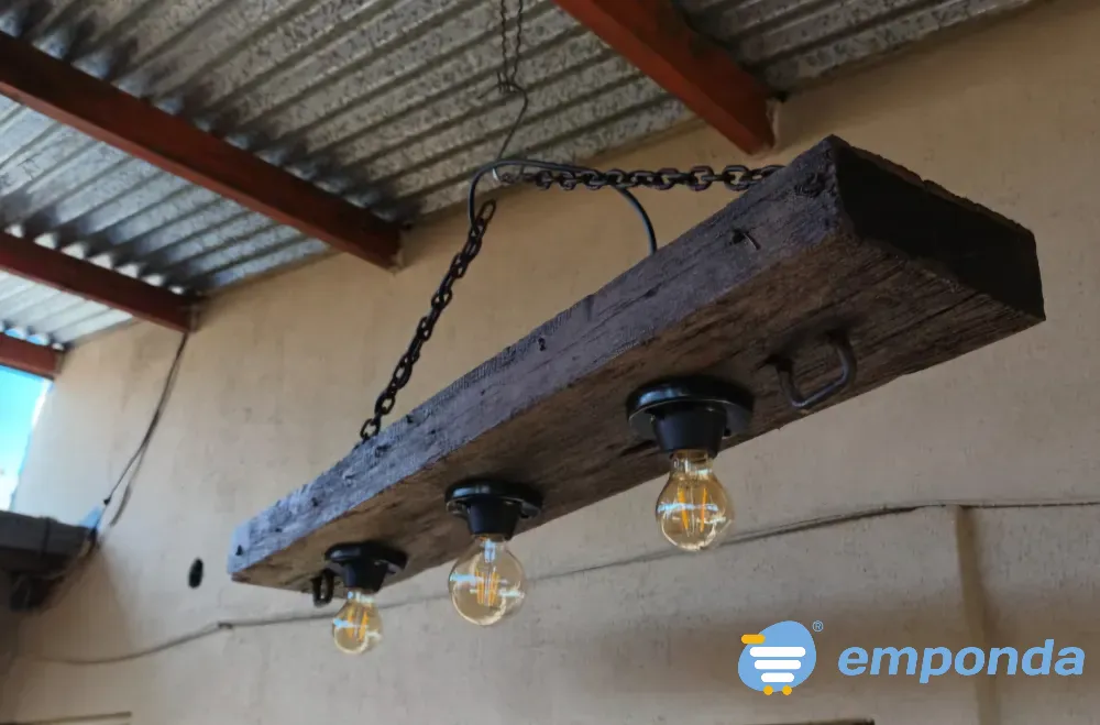 Lampara colgante industrial rustica Malvinas Argentinas - imagen 1