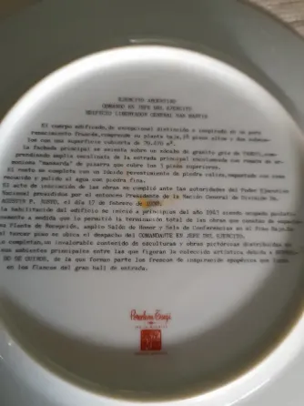 Plata Conmemorativo Ejército Argentino San Telmo