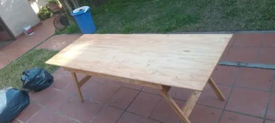 Mesa para quincho grande de pino como nueva Vicente López