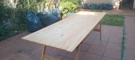 Mesa para quincho grande de pino como nueva Vicente López