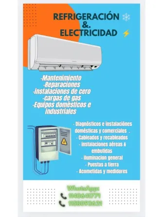 Electricista y técnico Refrigeración Matriculado Merlo