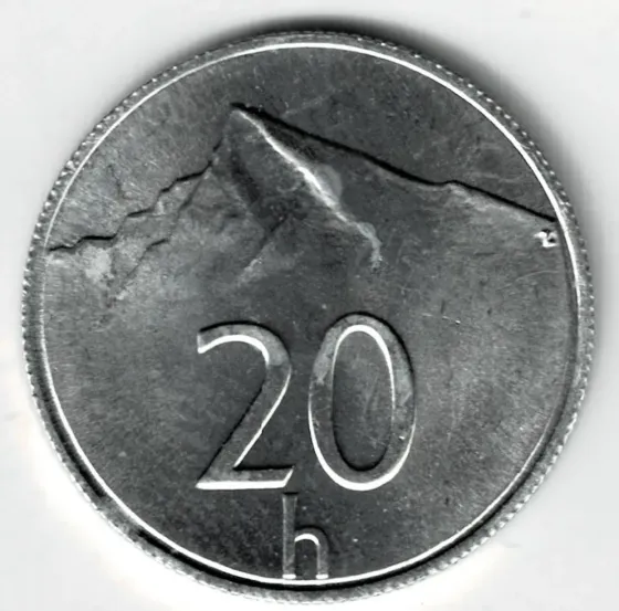 Moneda de Eslovaquia 20 Halierov 2001 Sin Circular Villa Crespo