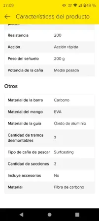 Caña de pescar marine sport verano 4, 20 metros La Matanza
