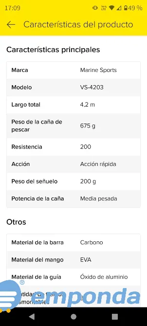 Caña de pescar marine sport verano 4, 20 metros La Matanza - imagen 5