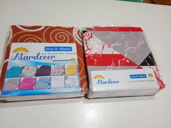 Juego de sábanas. Una plaza y media y de dos plazas y media Chascomús