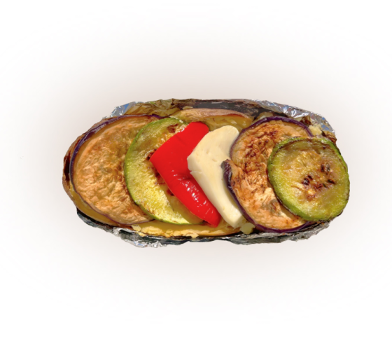 Papa grande Verduras asadas Monserrat