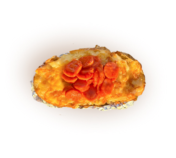 Papa grande Salchichas Picantes Monserrat