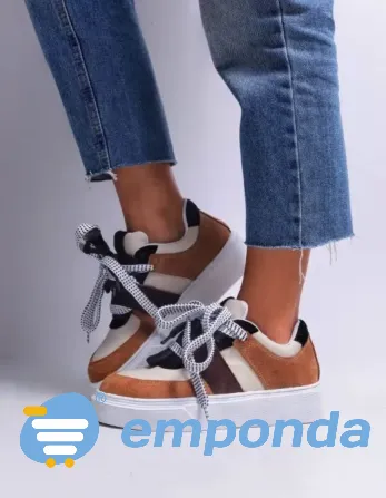 Zapatillas de cuero mujer Olivos - imagen 4