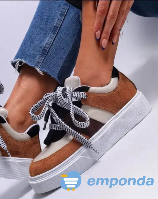 Zapatillas de cuero mujer Olivos - imagen 1