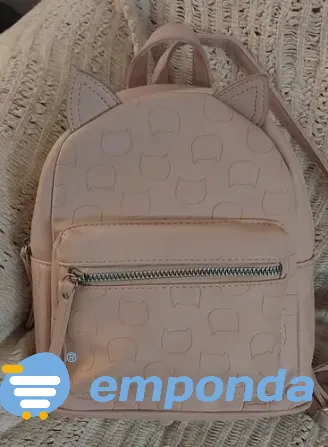 Mochila Nena Todomoda Rosa Gatito Impecable Córdoba - imagen 2