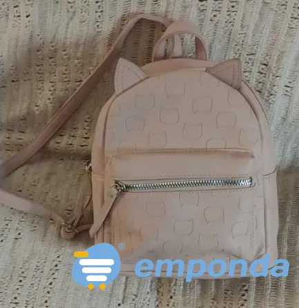 Mochila Nena Todomoda Rosa Gatito Impecable Córdoba - imagen 1