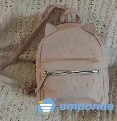 Mochila Nena Todomoda Rosa Gatito Impecable Córdoba - imagen 1