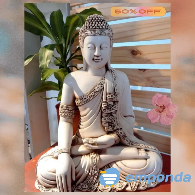 Escultura Buda Thai Original Resina 52 Cm Quilmes - imagen 1