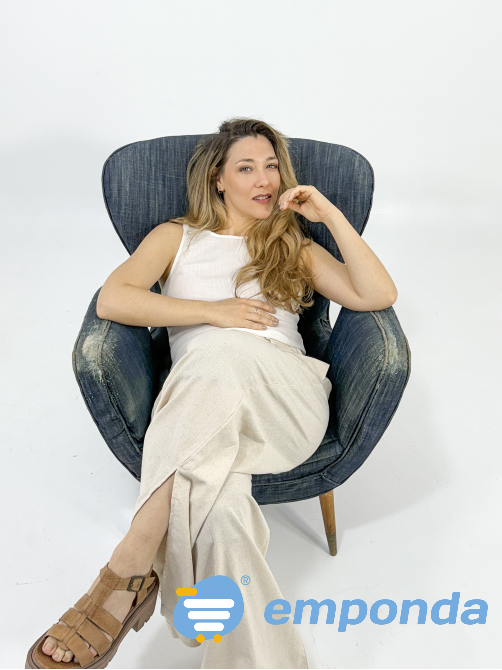 Pantalón de Lino Beige Cielito Flores - imagen 2