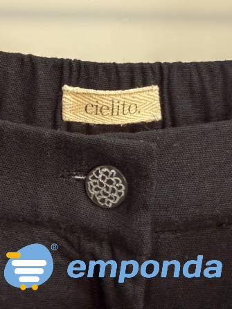 Pantalón de Lino Negro Cielito Flores - imagen 5