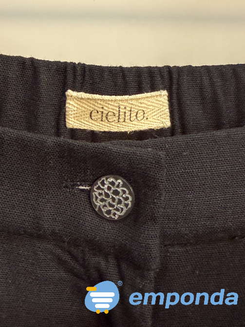 Pantalón de Lino Negro Cielito Flores - imagen 5