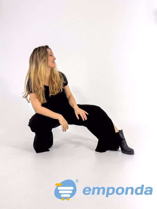 Pantalón de Lino Negro Cielito Flores - imagen 2