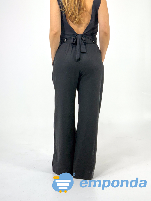 Pantalón de Lino Negro Cielito Flores - imagen 1