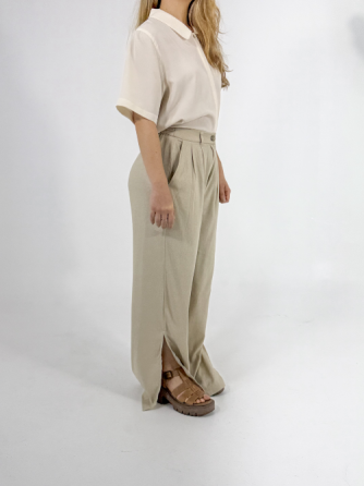 Pantalón de Lino Arena Cielito Flores