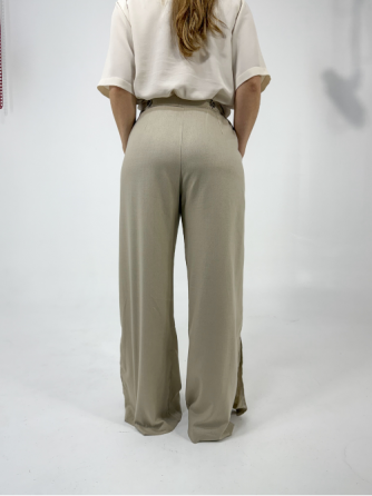 Pantalón de Lino Arena Cielito Flores