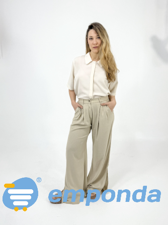 Pantalón de Lino Tierra Cielito Flores - imagen 1