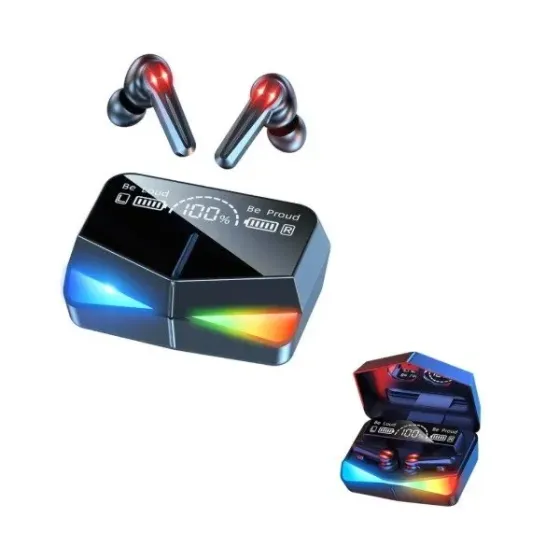 Auriculares bluetooth power Bank RGB LED M28 Gamer urbano Palermo