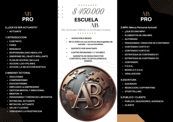 Escuela A|B digital PRO para actuantes y representantes Flores