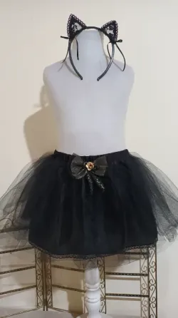 Tutu con vincha gatita Malvinas Argentinas