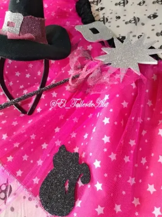 Disfraz pollera tutu Brujita con accesorios Malvinas Argentinas