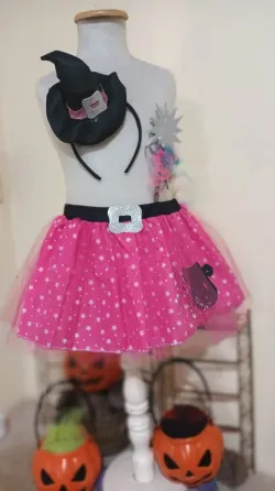 Disfraz pollera tutu Brujita con accesorios Malvinas Argentinas