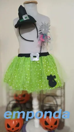 Disfraz pollera tutu Brujita con accesorios Malvinas Argentinas - imagen 3