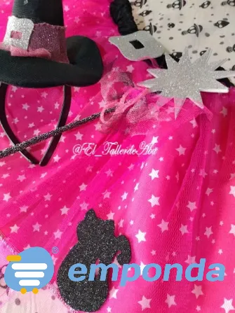 Disfraz pollera tutu Brujita con accesorios Malvinas Argentinas - imagen 2