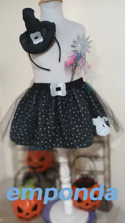 Disfraz pollera tutu Brujita con accesorios Malvinas Argentinas - imagen 6
