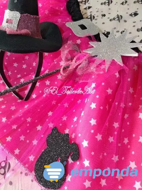 Disfraz pollera tutu Brujita con accesorios Malvinas Argentinas - imagen 2