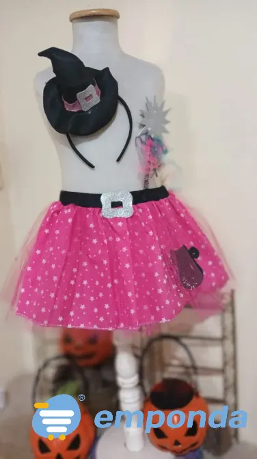 Disfraz pollera tutu Brujita con accesorios Malvinas Argentinas - imagen 1